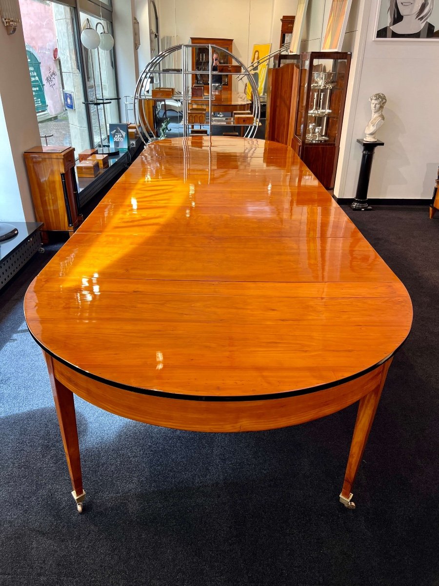 Grande Table Extensible Biedermeier, Bois De Cerisier, Sud-ouest De l'Allemagne Vers 1820-photo-4