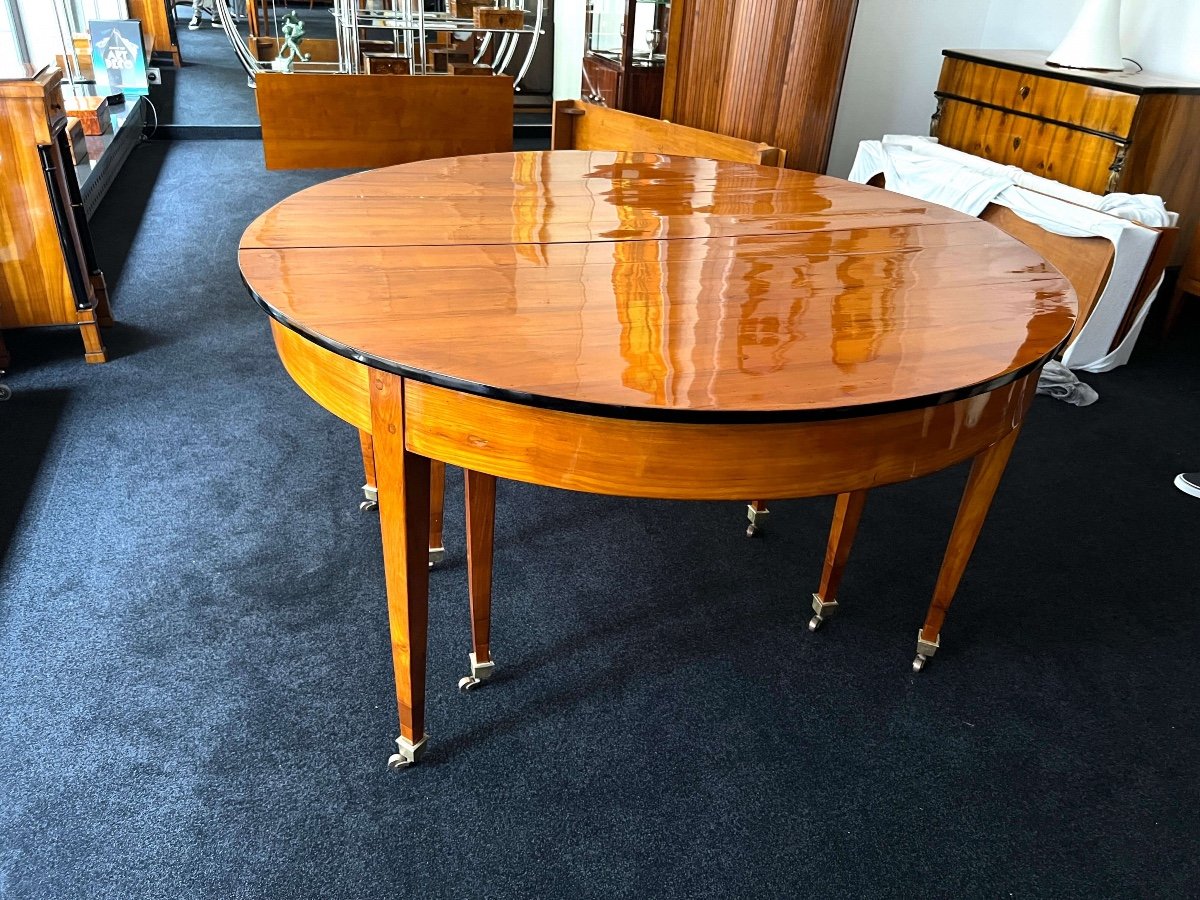 Grande Table Extensible Biedermeier, Bois De Cerisier, Sud-ouest De l'Allemagne Vers 1820-photo-1