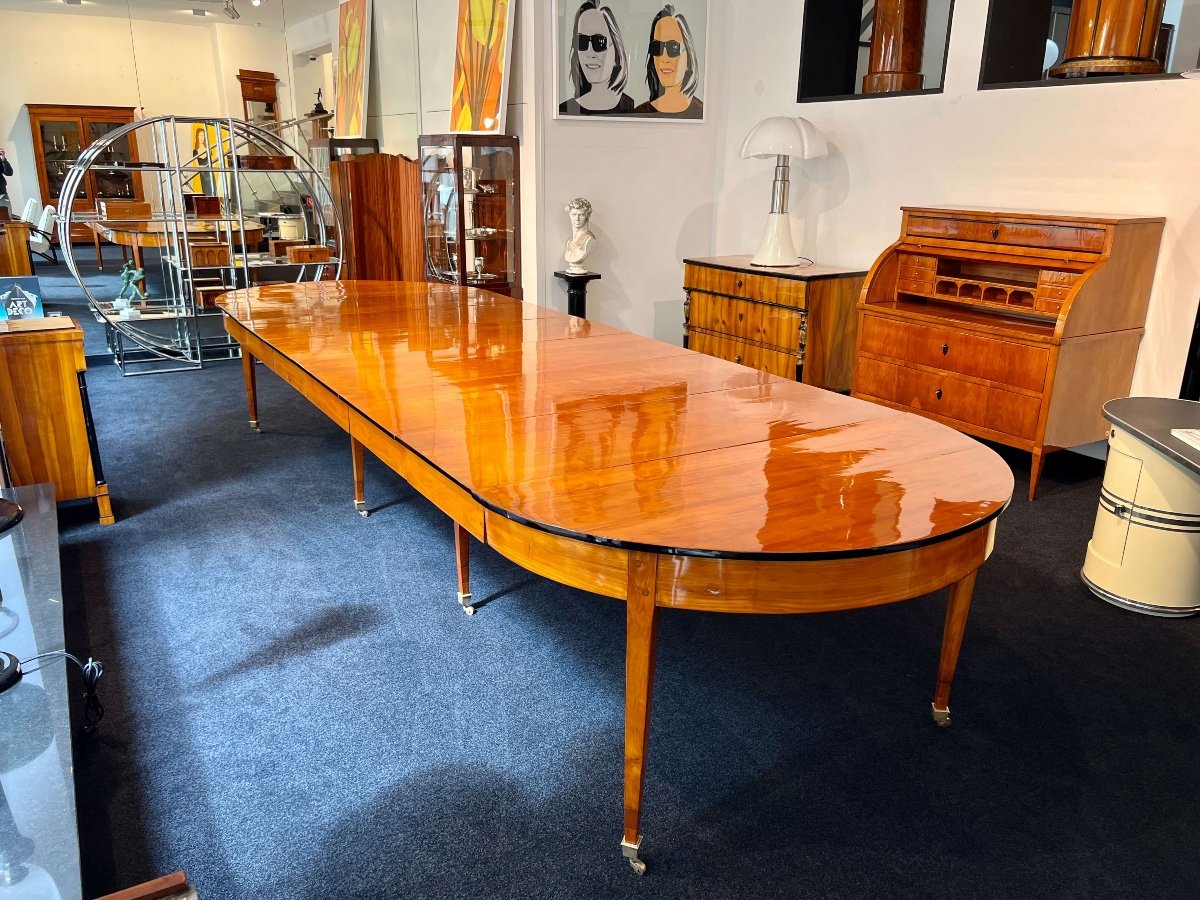 Grande Table Extensible Biedermeier, Bois De Cerisier, Sud-ouest De l'Allemagne Vers 1820-photo-8