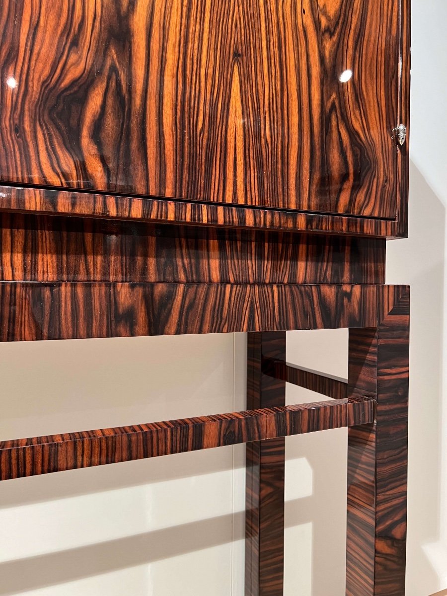 High Art Deco Cabinet, Macassar Veneer, Mahogany, France Circa 1930-photo-3