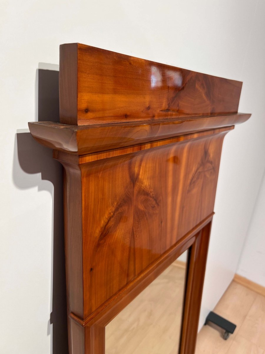 Biedermeier Wall Mirror, Cherry Veneer, South Germany Circa 1830-photo-4