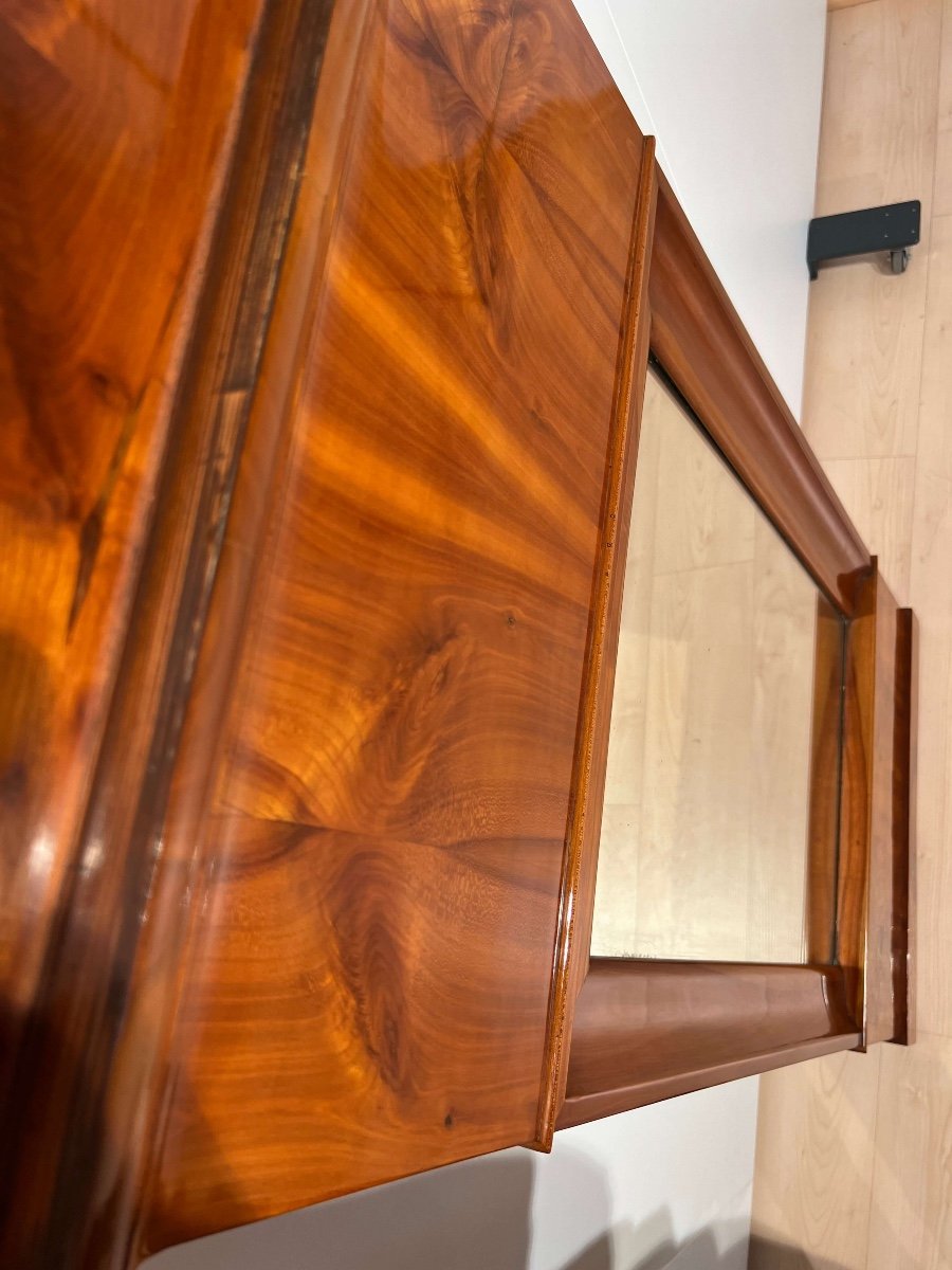 Biedermeier Wall Mirror, Cherry Veneer, South Germany Circa 1830-photo-6