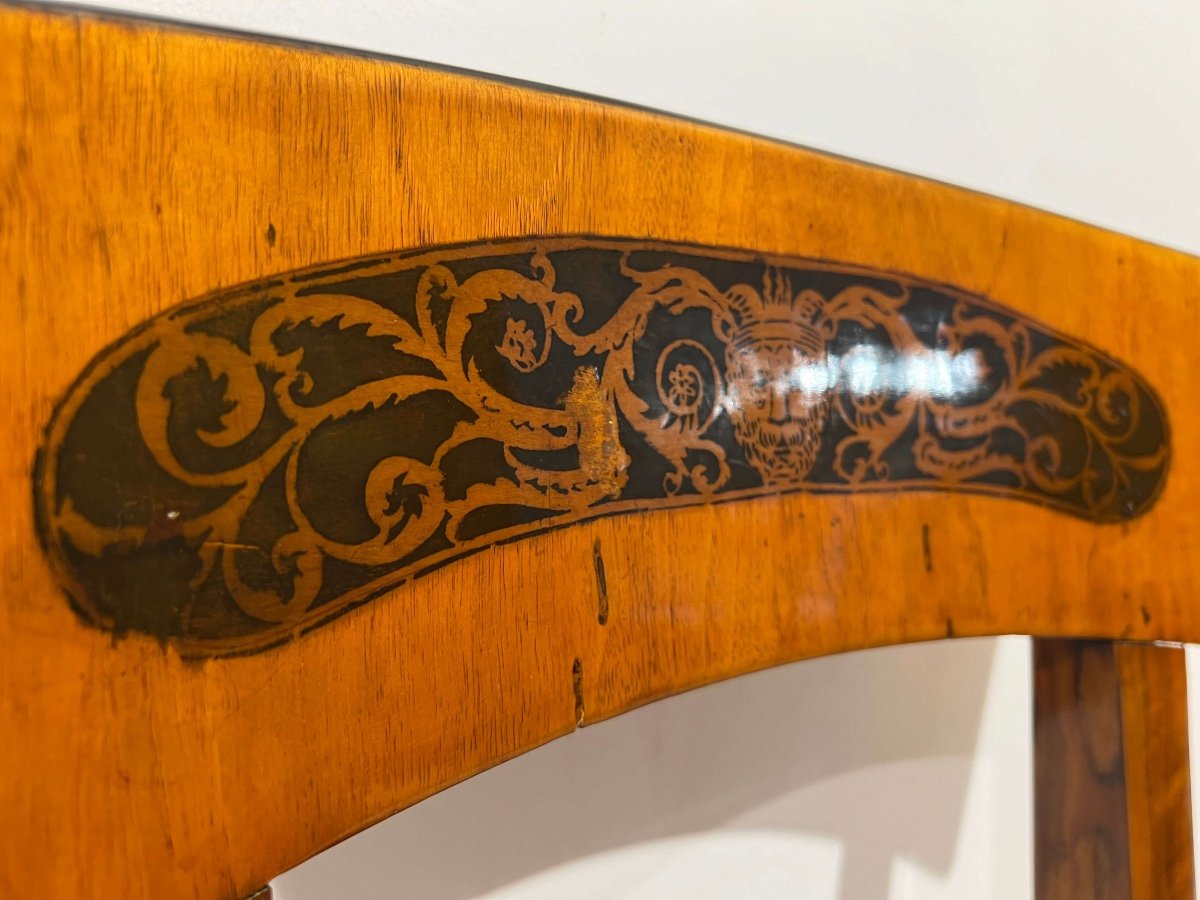 Chaise Biedermeier, Bois De Cerisier Et Encre, Allemagne Du Sud Vers 1820-photo-2