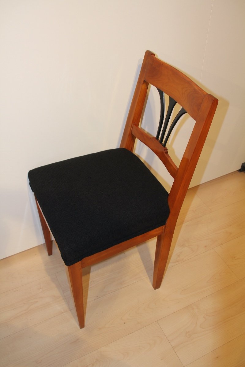 Chaise d'Appoint Biedermeier, Bois De Cerisier, Allemagne Du Sud, Vers 1830-photo-3