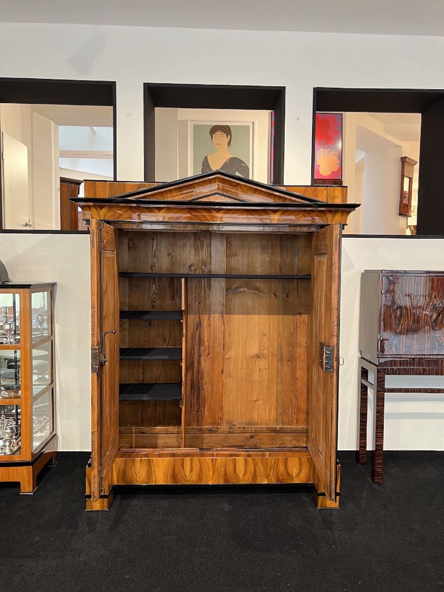 Armoire Biedermeier, Placage De Noyer, Allemagne Centrale Vers 1825-photo-3