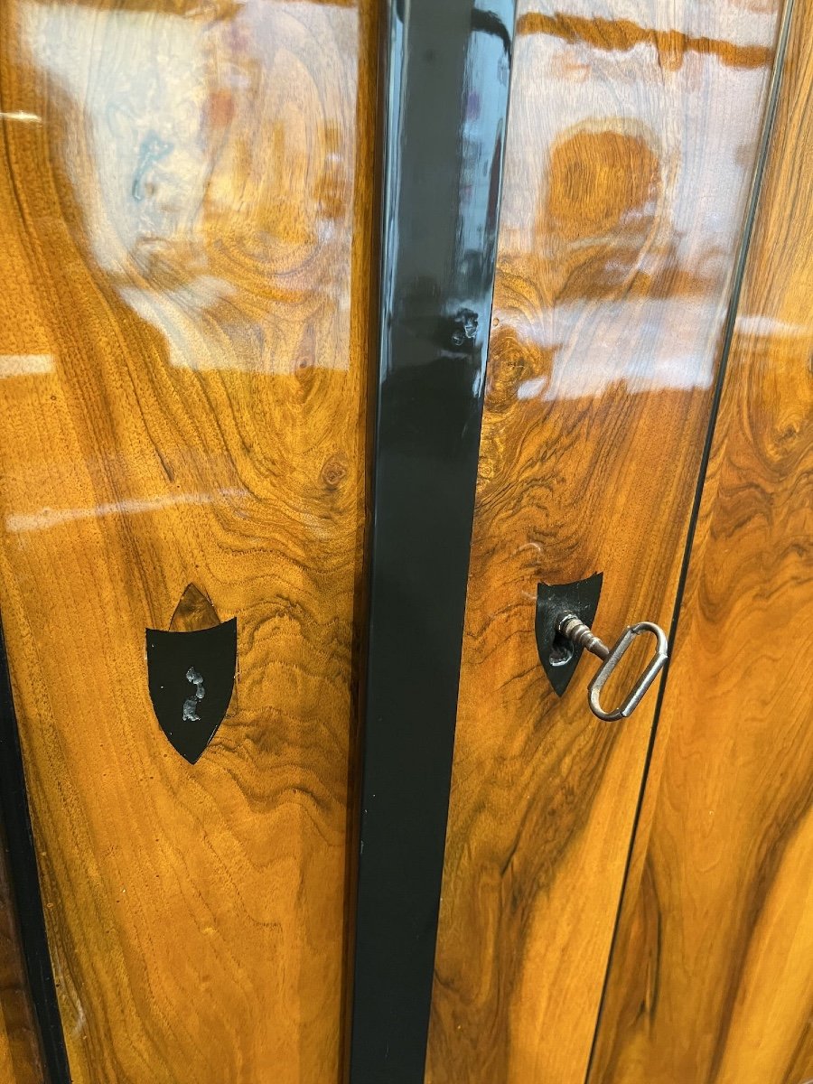 Armoire Biedermeier, Placage De Noyer, Allemagne Centrale Vers 1825-photo-3