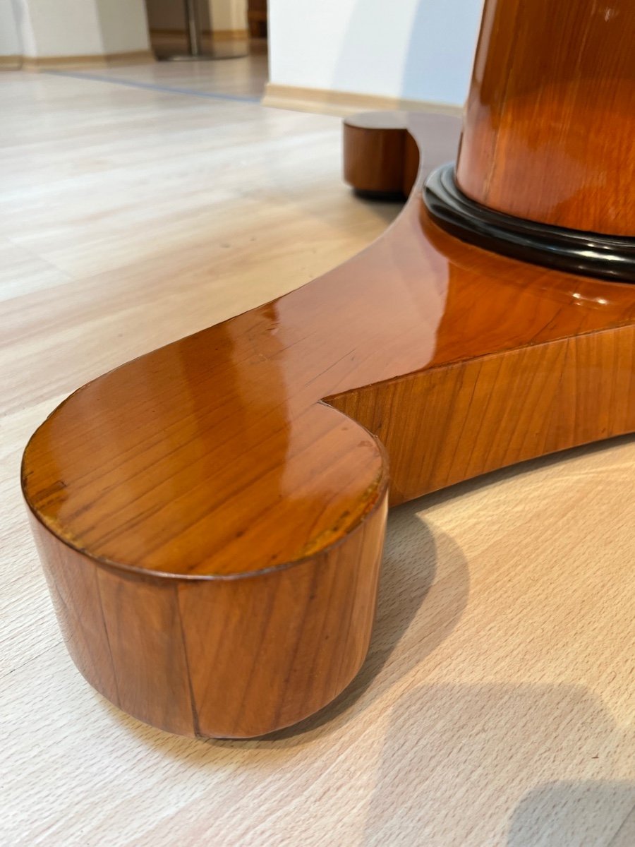 Biedermeier Center Table With Tilt Top, Cherry Veneer, South Germany Circa 1820-photo-6
