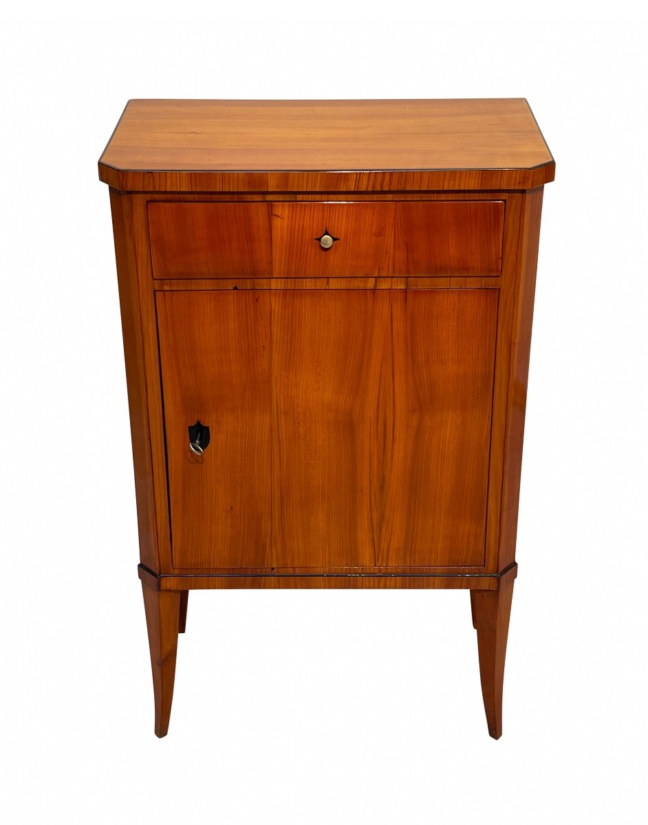 Biedermeier Small Furniture, Cherry Veneer, Ebony, South Germany Circa 1820-photo-2