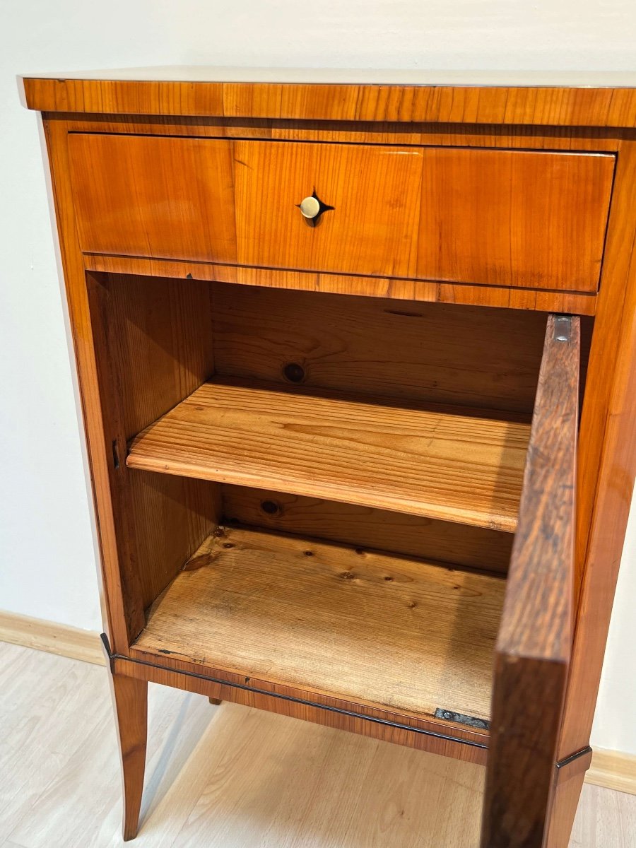 Biedermeier Small Furniture, Cherry Veneer, Ebony, South Germany Circa 1820-photo-4