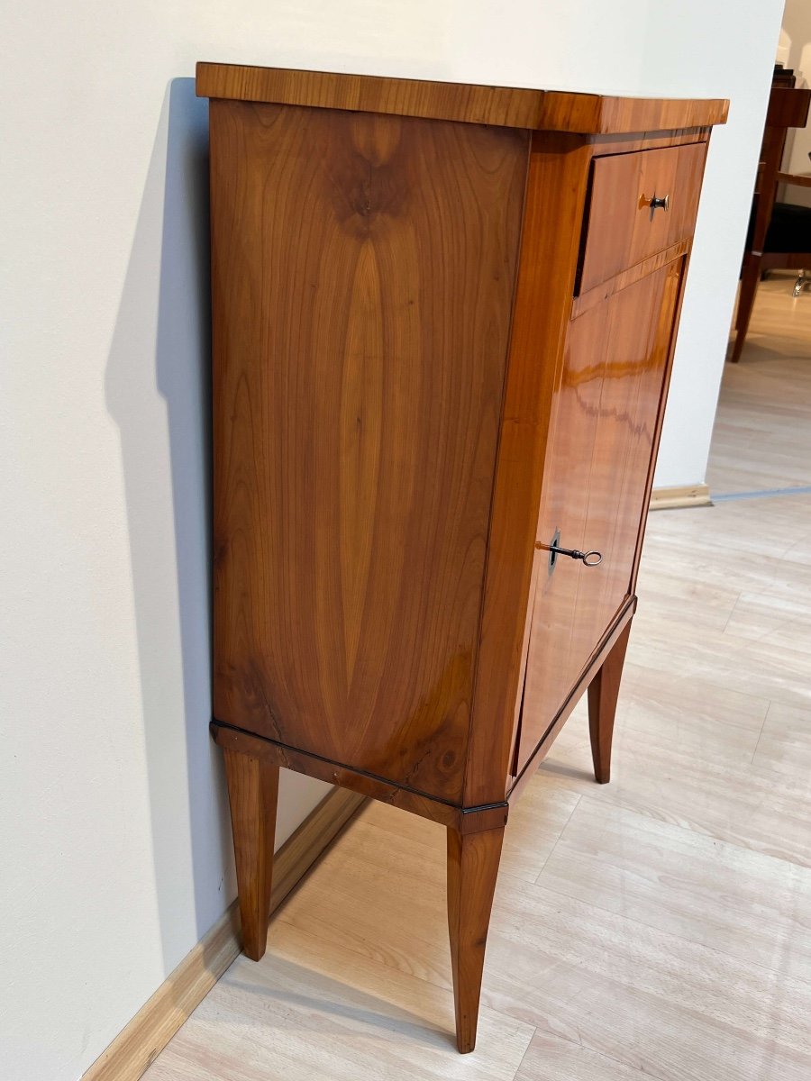 Biedermeier Small Furniture, Cherry Veneer, Ebony, South Germany Circa 1820-photo-6