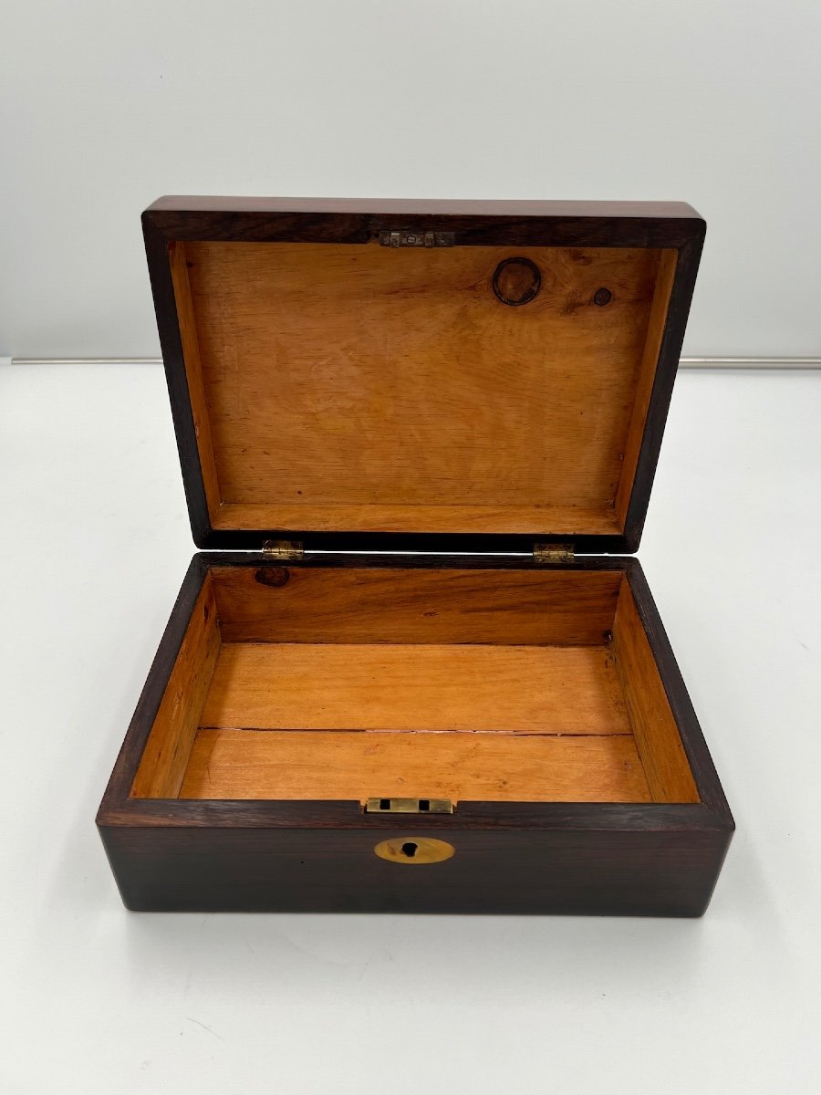 Neoclassical Box, Rosewood, France, 19th Century-photo-4