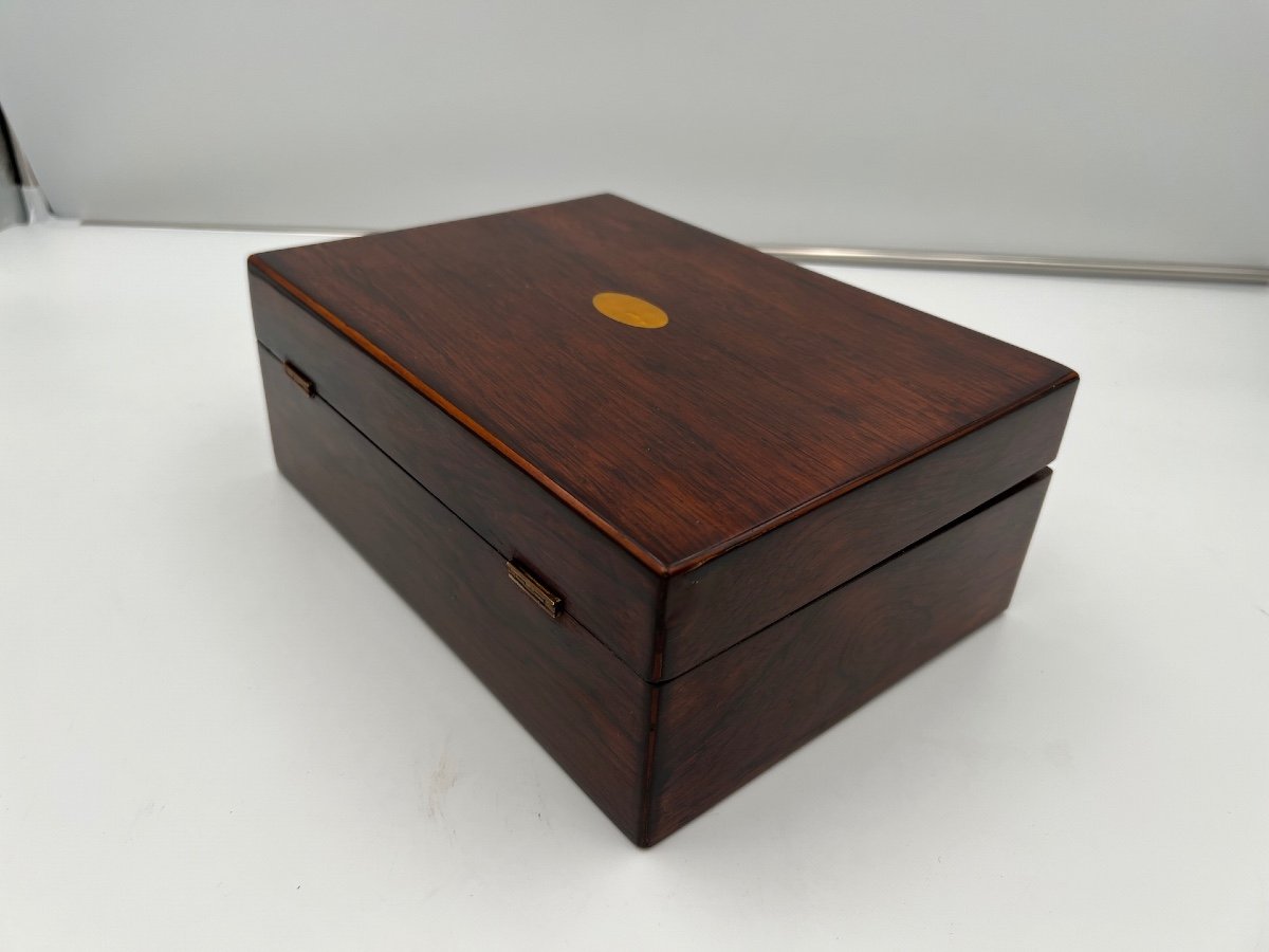 Neoclassical Box, Rosewood, France, 19th Century-photo-5