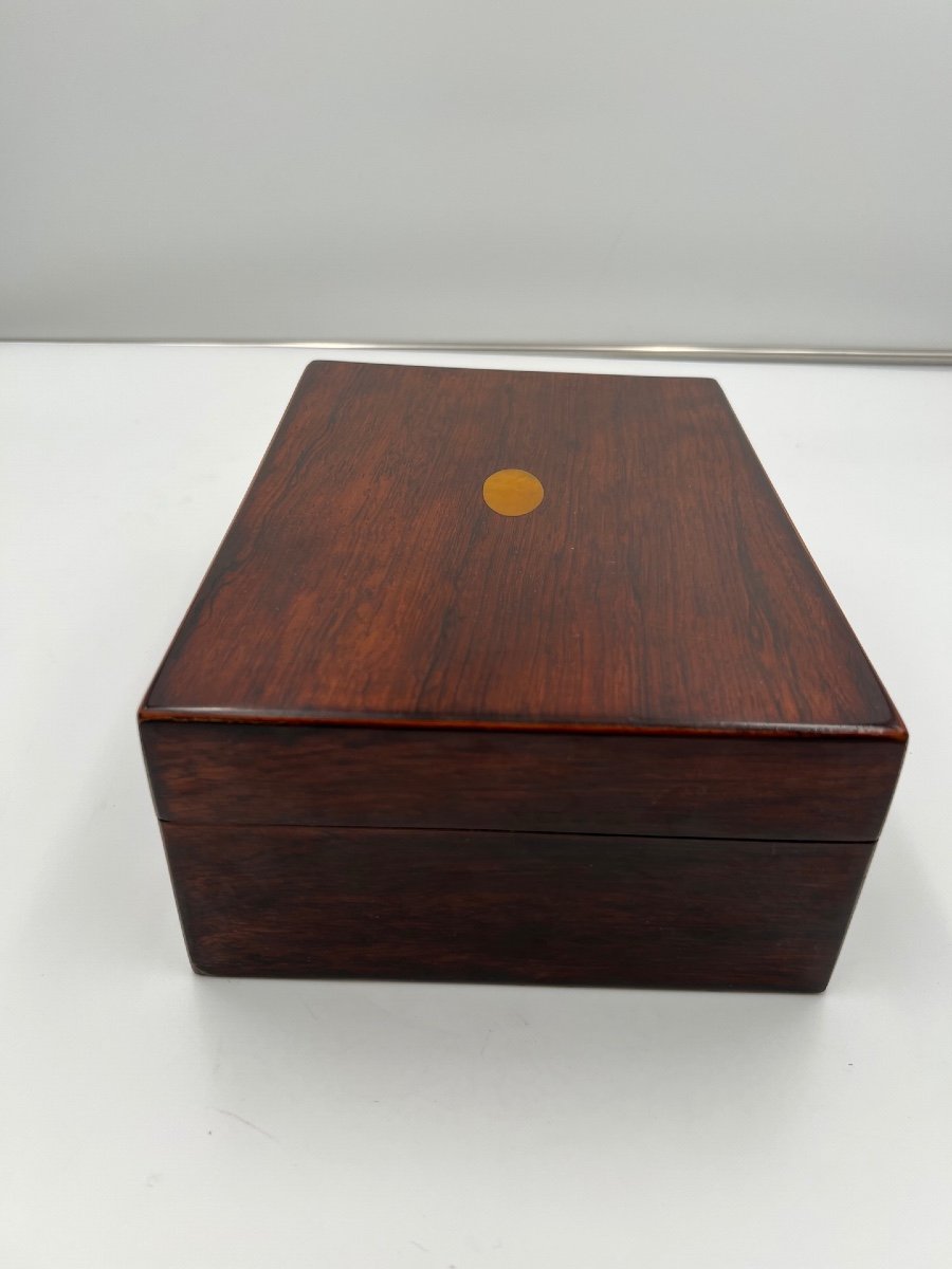 Neoclassical Box, Rosewood, France, 19th Century-photo-8