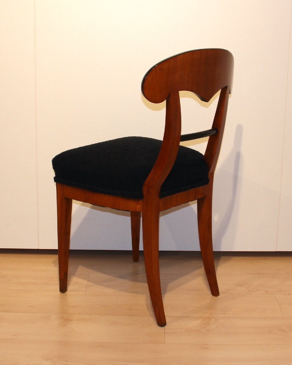 Chaise à Pelle Biedermeier Unique, Placage De Cerisier, Allemagne Du Sud Vers 1820-photo-6