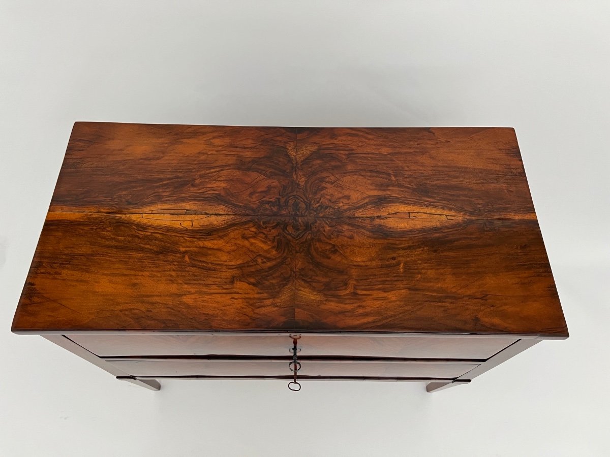Commode Biedermeier, Noyer, Allemagne Du Sud Vers 1825-photo-4
