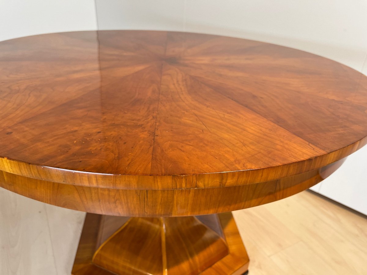 Biedermeier Center Table, Cherry Wood, Austria Circa 1820-photo-8