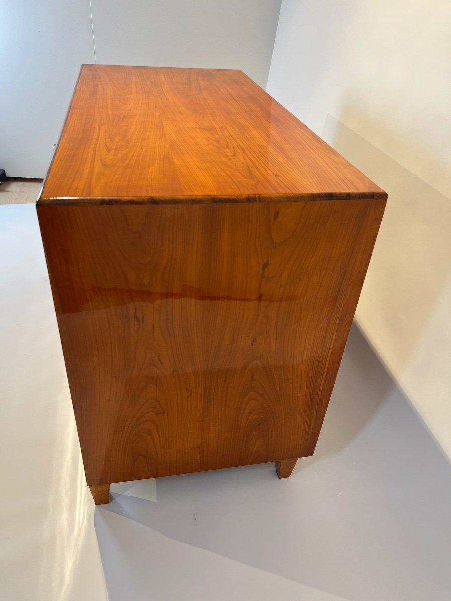 Biedermeier Chest Of Drawers, Cherry Veneer, Walnut, South Germany Circa 1820-photo-3