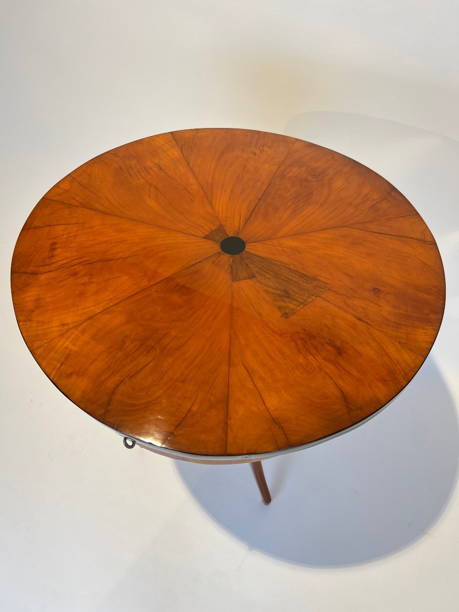 Table De Couture Biedermeier, Bois De Cerisier, Allemagne Du Sud Vers 1820-photo-5