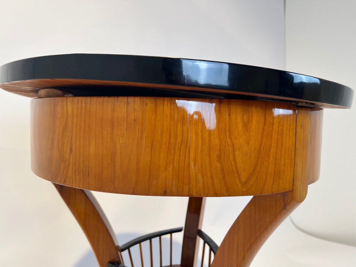 Table De Couture Biedermeier, Bois De Cerisier, Allemagne Du Sud Vers 1820-photo-8