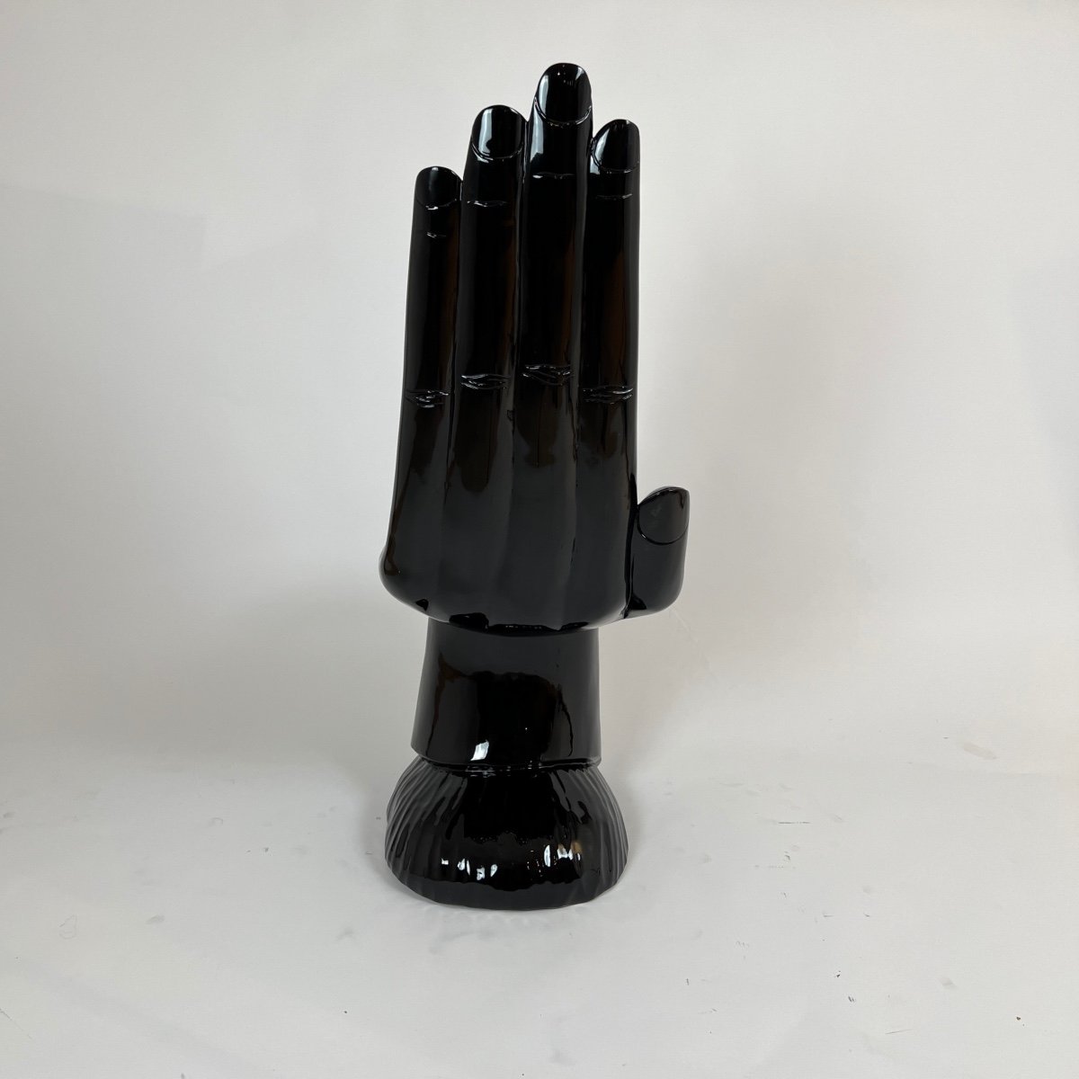 Hand-shaped Chair, Design, Wood, Black Lacquer, Mexico Circa 1960-photo-4