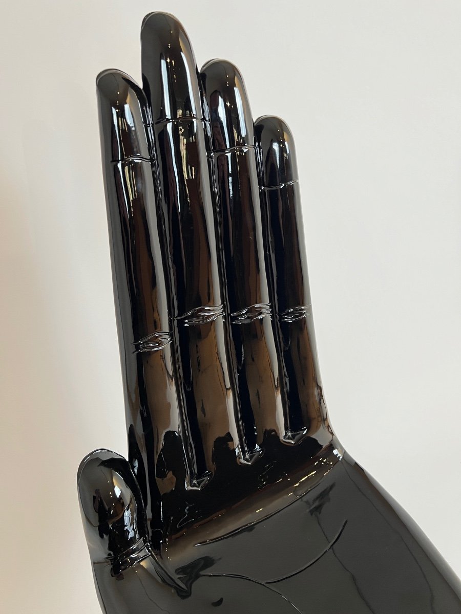 Hand-shaped Chair, Design, Wood, Black Lacquer, Mexico Circa 1960-photo-4