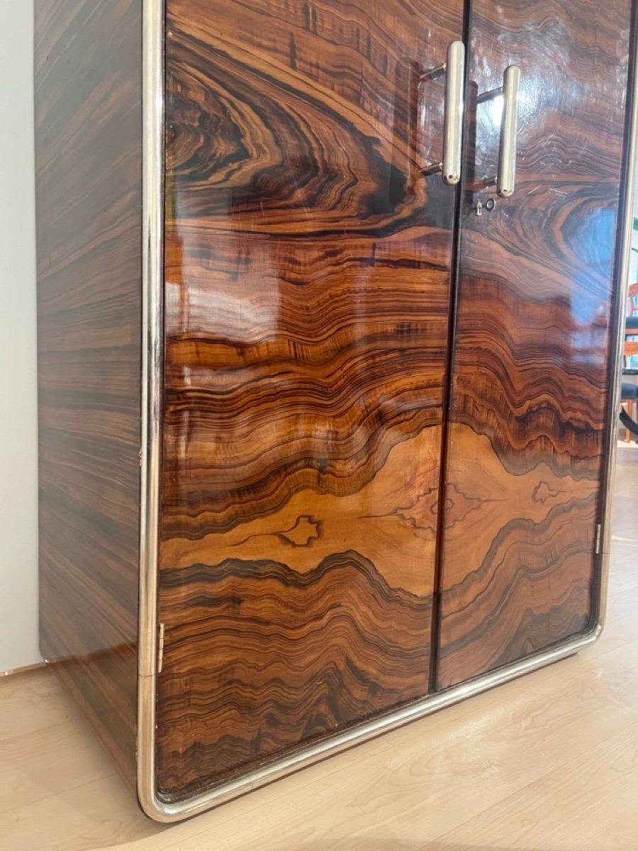 Bauhaus Cabinet, Painted Wood And Steel Tube, Germany Circa 1930. -photo-3