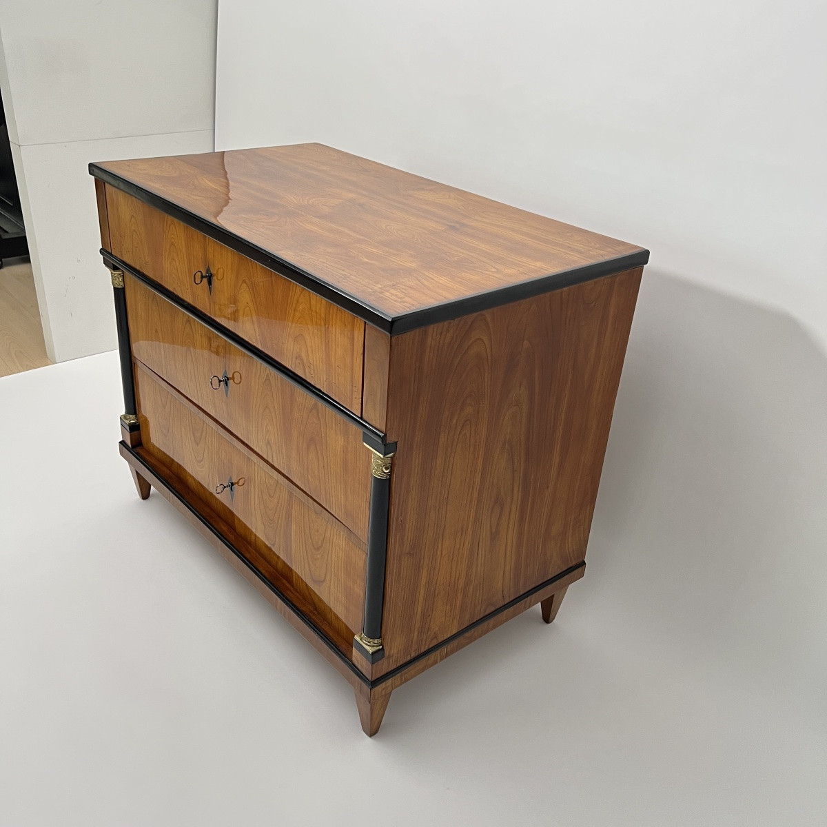 Commode Biedermeier, Cerisier, Laiton, Sud De l'Allemagne Vers 1820-photo-1