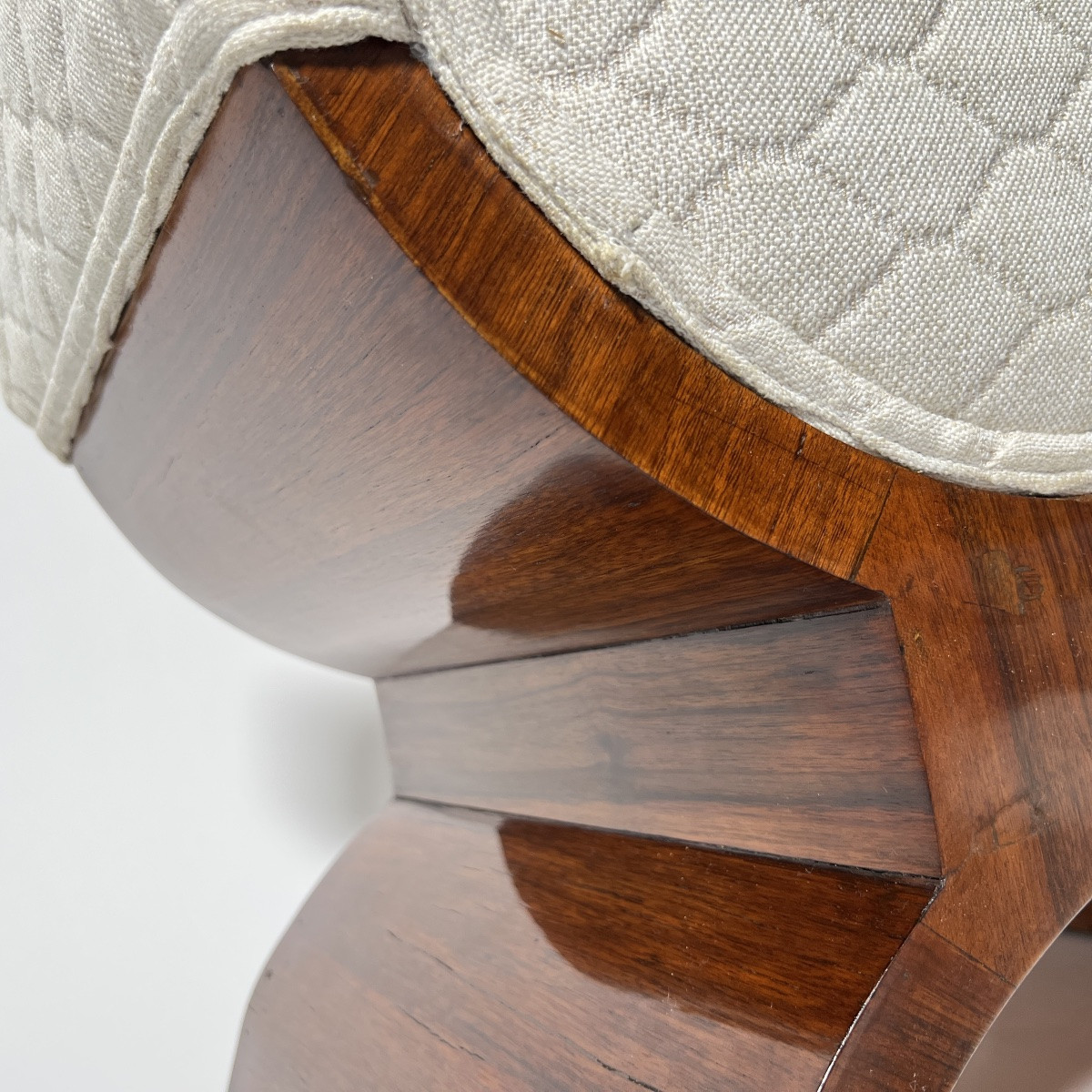Tabouret Art Déco, Placage De Palissandre, France Circa 1930-photo-7