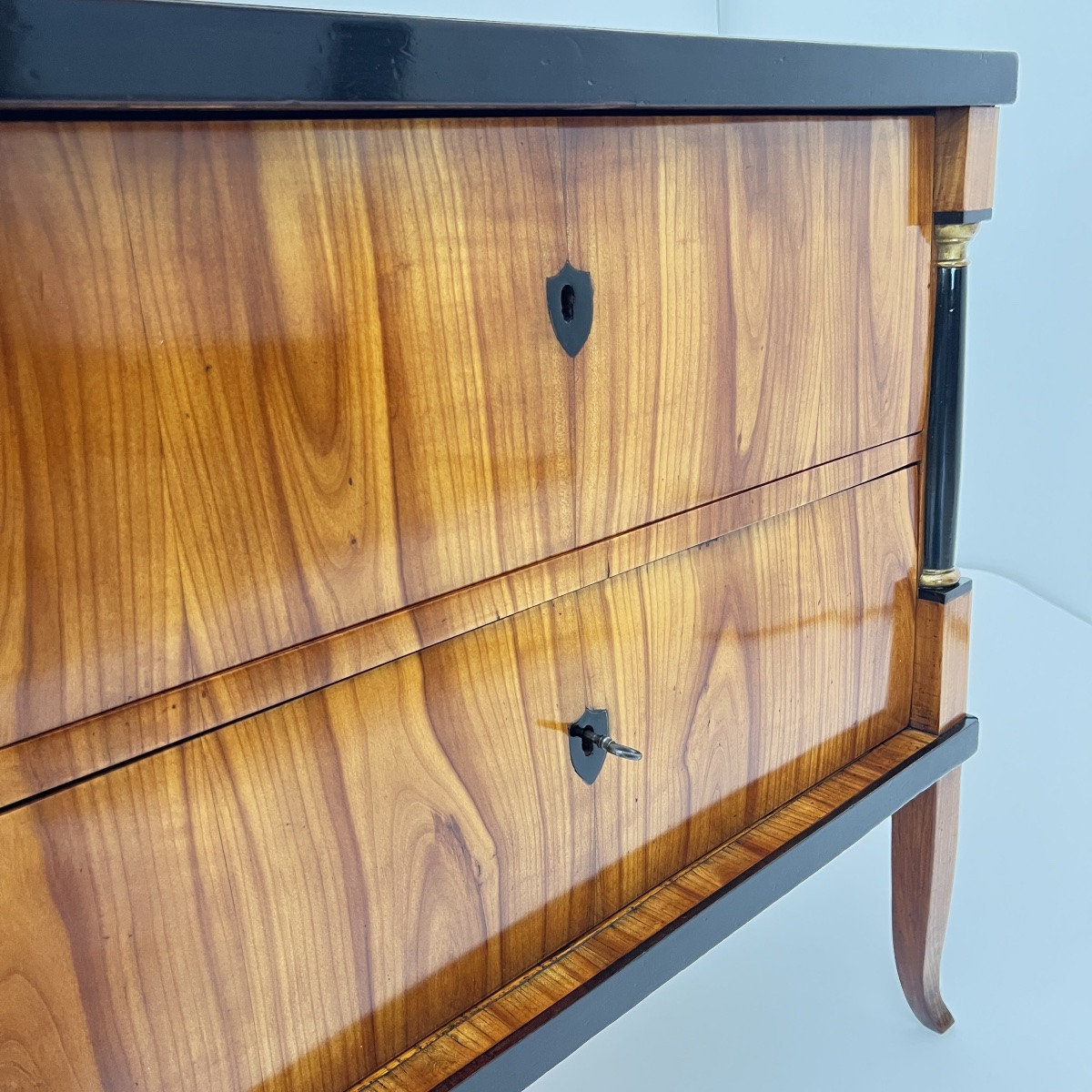 Biedermeier Commode, Cherry Veneer, Germany Circa 1820-photo-5