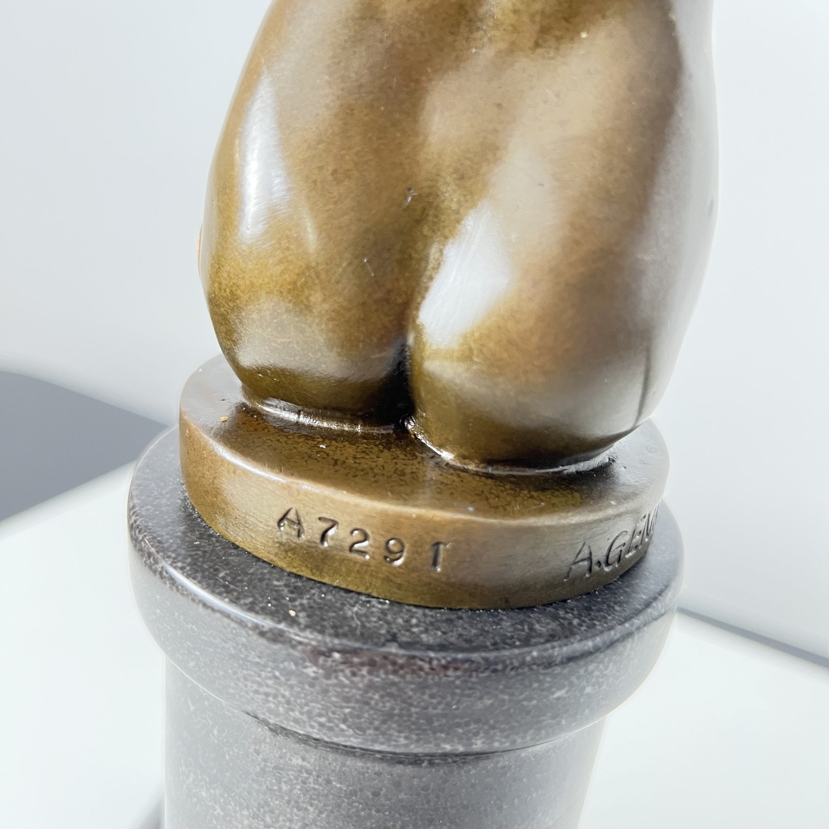Art Deco Bronze Sculpture “woman With Dove”, Signed A. Gennarelli, Paris Circa 1925-photo-7