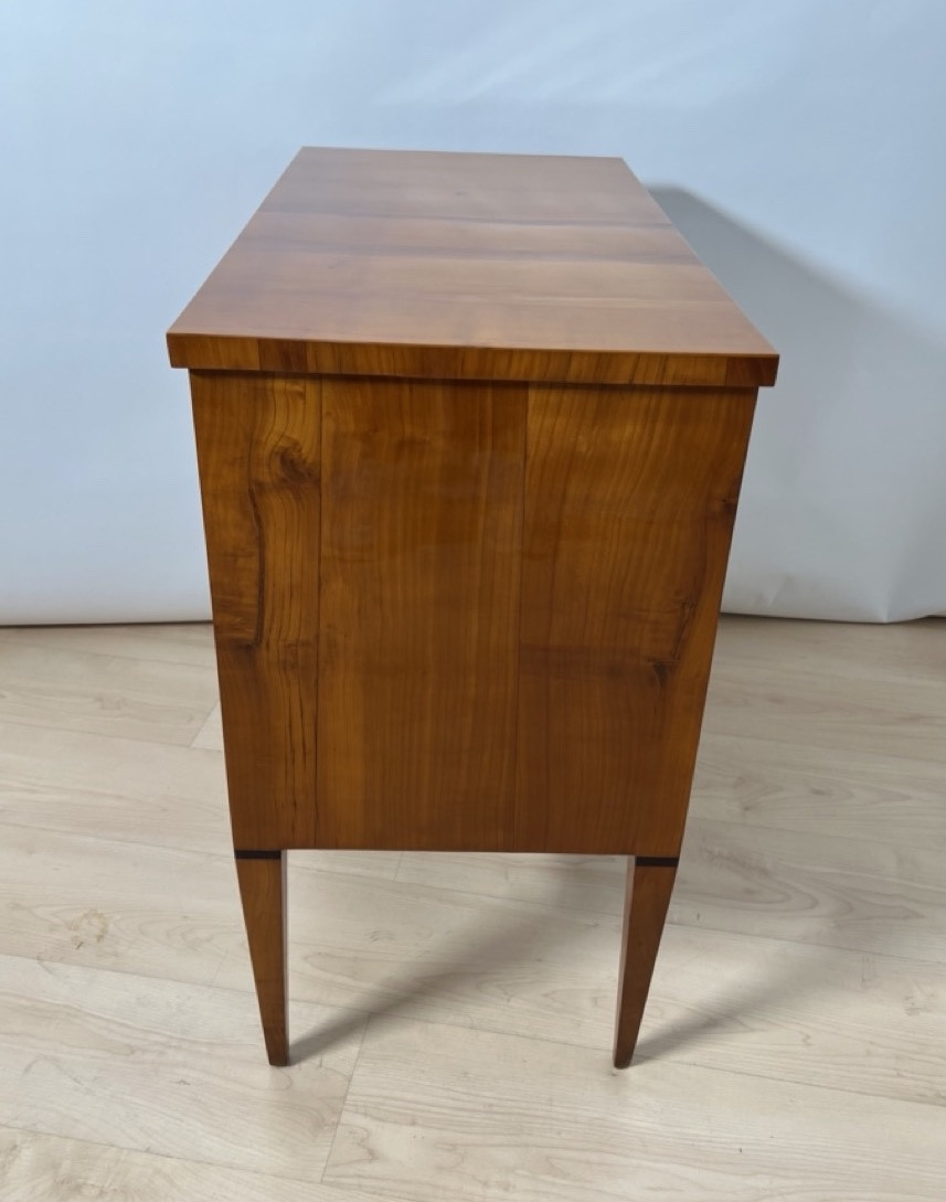Small Biedermeier Chest Of Drawers, Cherry Wood, Two Doors, Southern Germany Circa 1820-photo-7