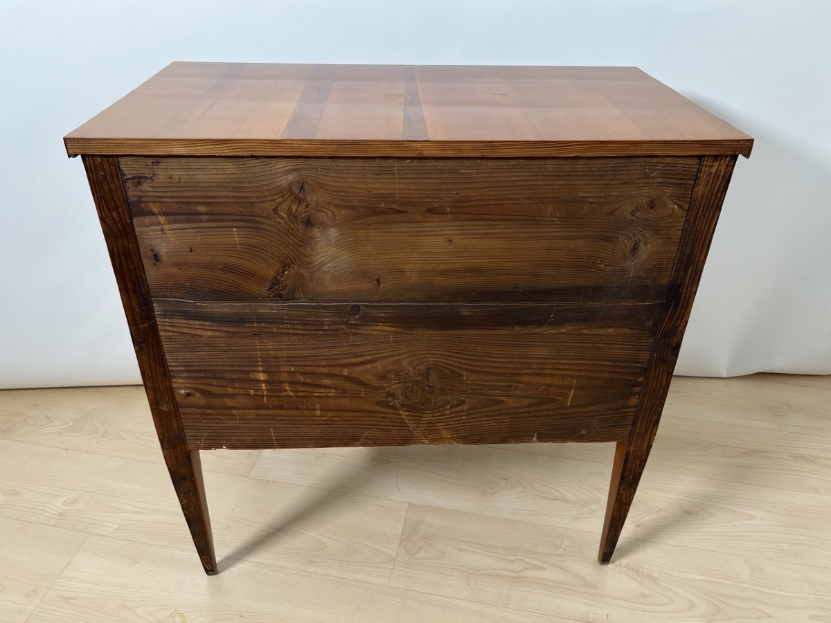 Small Biedermeier Chest Of Drawers, Cherry Wood, Two Doors, Southern Germany Circa 1820-photo-8