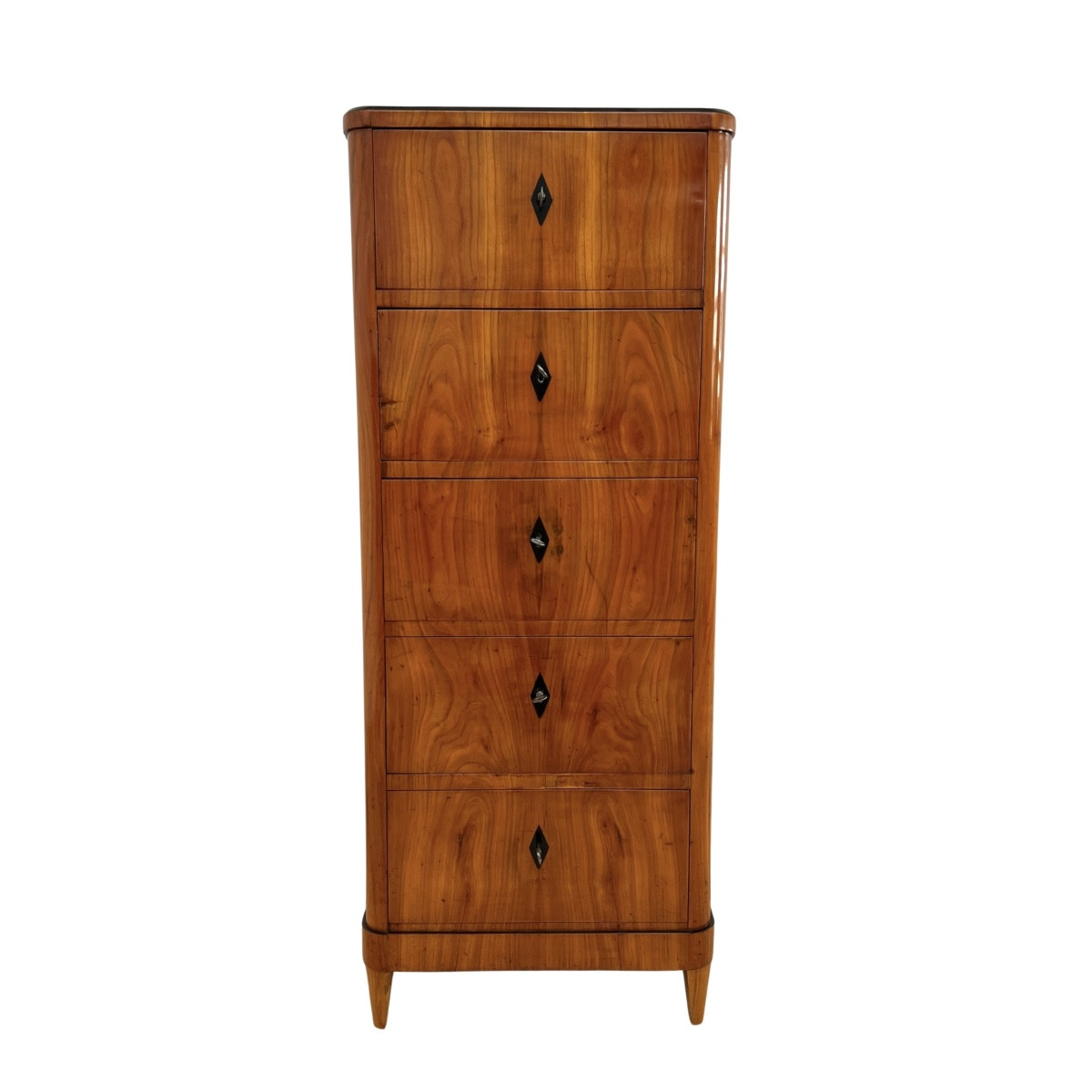 Biedermeier 5-drawer Choffonier, Cherry Veneer, South Germany Circa 1830