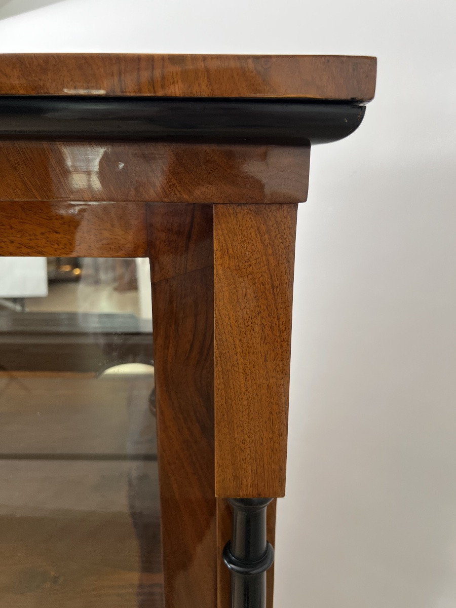 Biedermeier Vitrine, Three Sides Glassed, Walnut, South Germany Circa 1830-photo-6