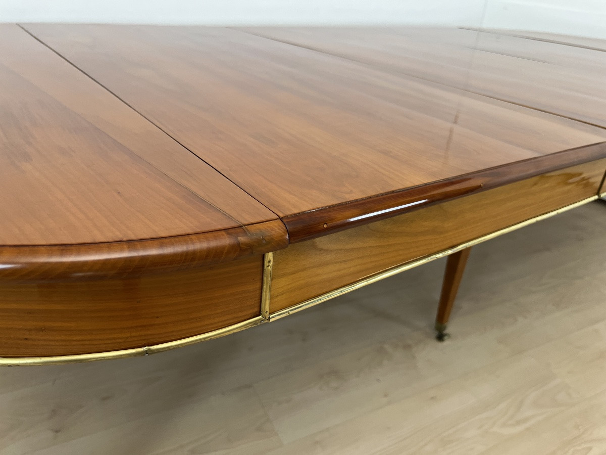 Table à rallonge Biedermeier, cerisier, laiton, sud-ouest de l'Allemagne vers 1820-photo-1