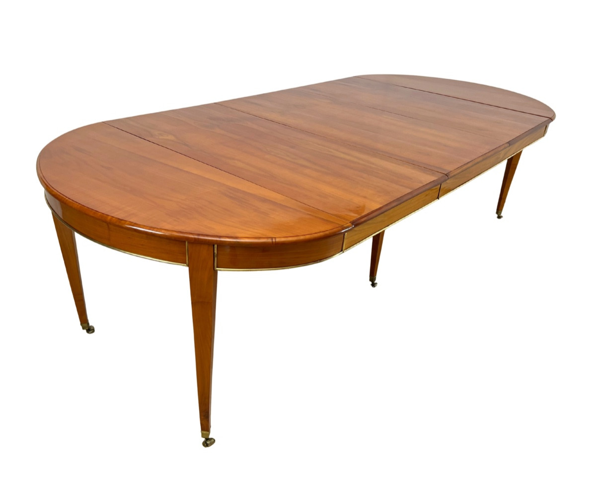Table à rallonge Biedermeier, cerisier, laiton, sud-ouest de l'Allemagne vers 1820