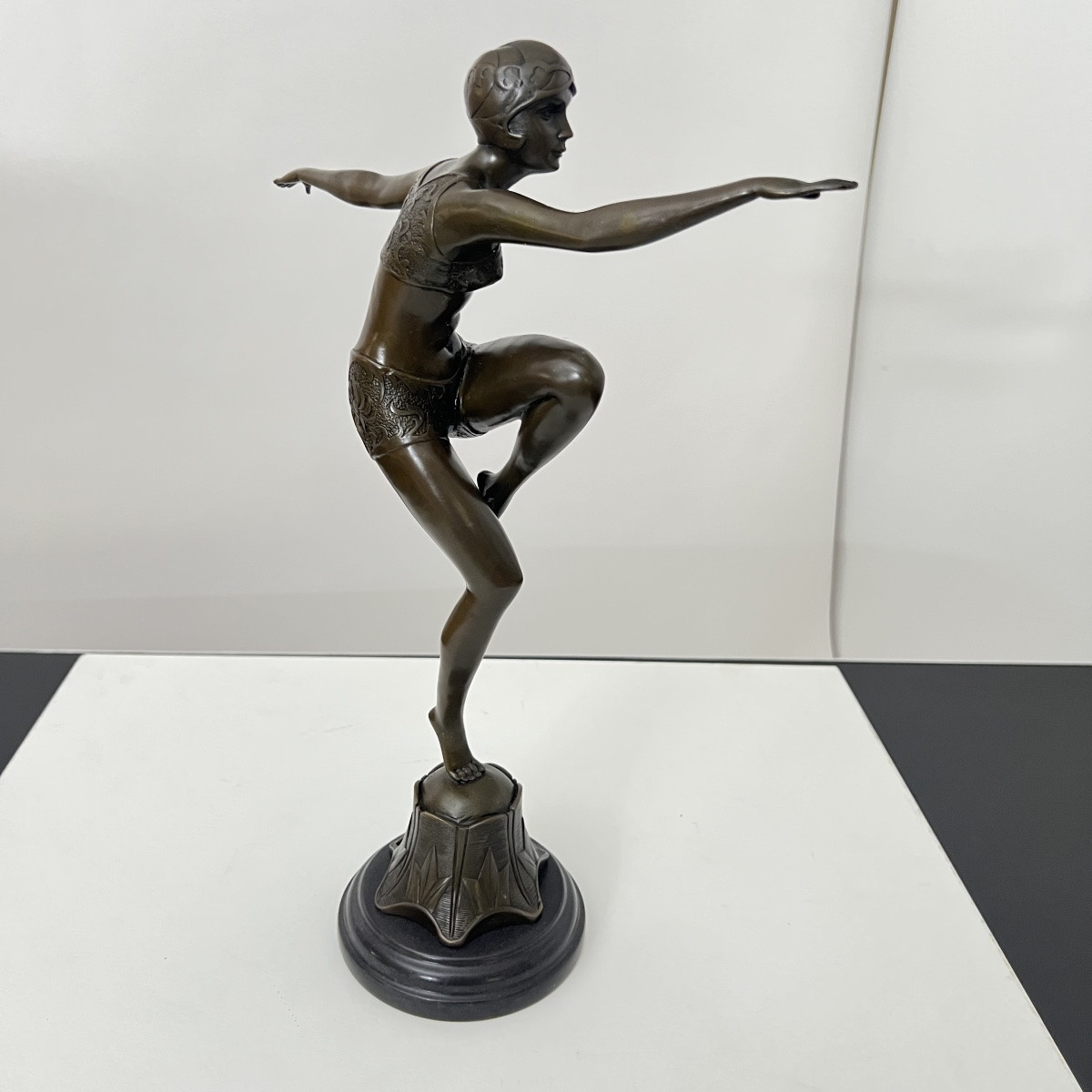 Bronze Danseuse Art déco, ‘Con Brio’, F. Preiss, Berlin, XXe Siècle-photo-3