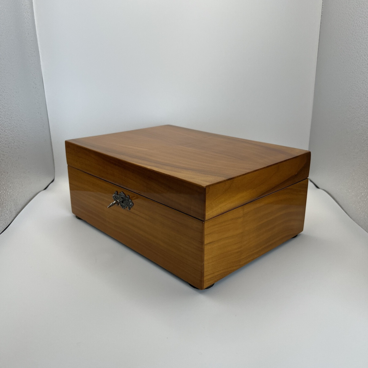  Coffret Biedermeier en Placage de Cerisier, Sud de l'Allemagne, Vers 1820-photo-3