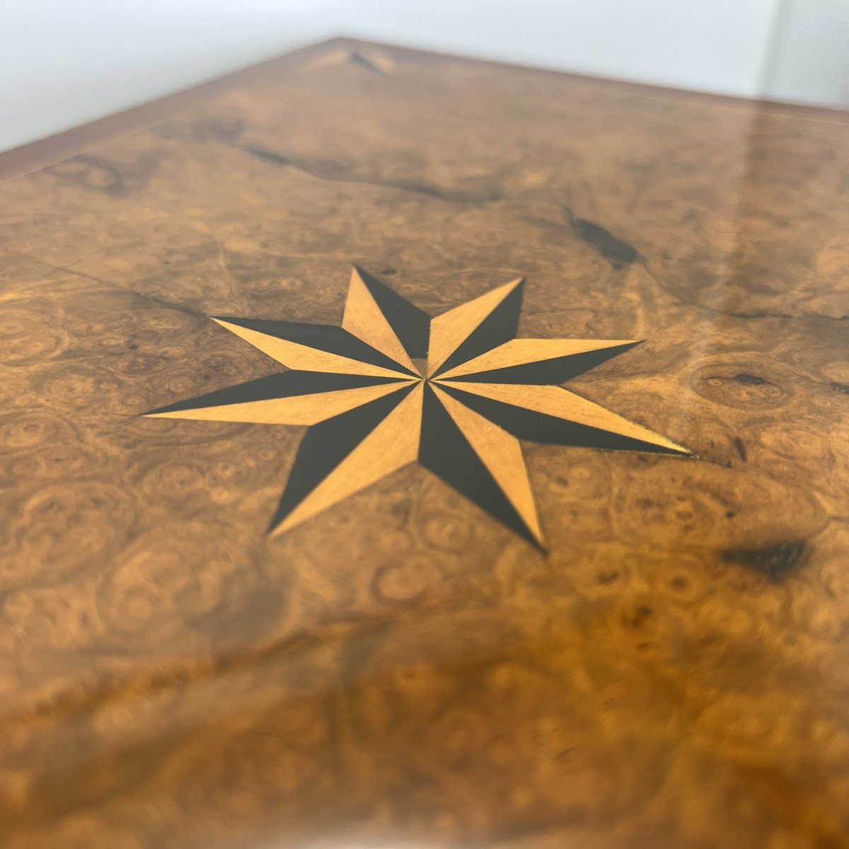 Biedermeier Box, Mahogany, Root Wood, Oak, Marquetry, Southern Germany, Circa 1840-photo-4