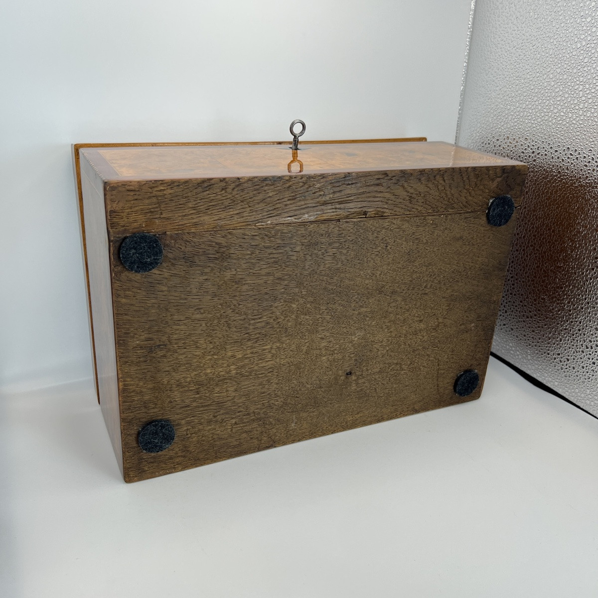 Biedermeier Box, Mahogany, Root Wood, Oak, Marquetry, Southern Germany, Circa 1840-photo-8