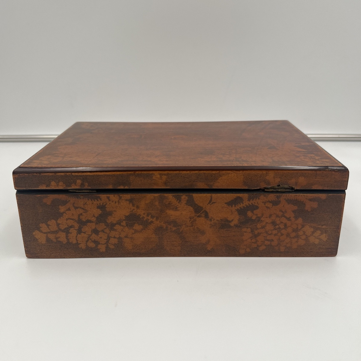 Late Biedermeier Jewelry Box, Beechwood, Printed, Germany, Circa 1840-photo-4
