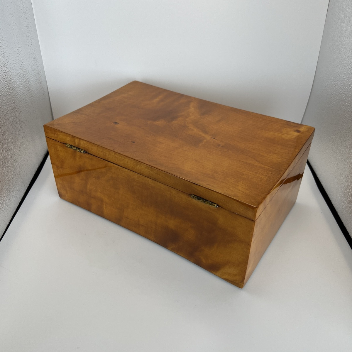 Late Biedermeier Casket, Solid Birch, Northern Germany, Circa 1840-photo-1