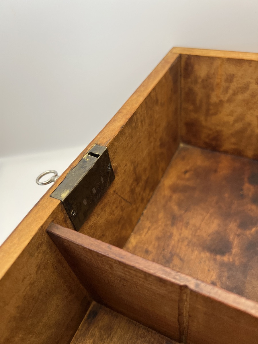 Late Biedermeier Casket, Solid Birch, Northern Germany, Circa 1840-photo-8