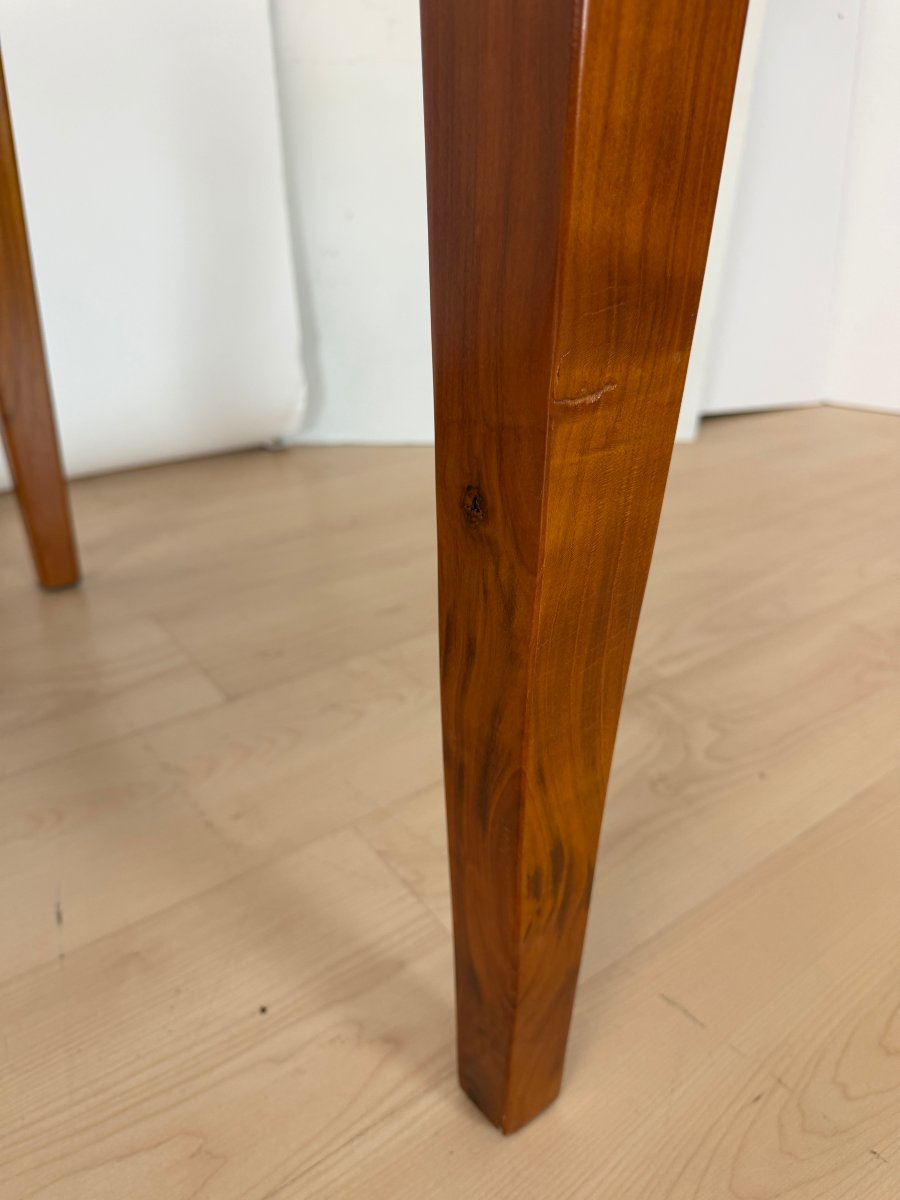 Table à rallonges Biedermeier, bois de cerisier, châtaignier, France, vers 1820-photo-7