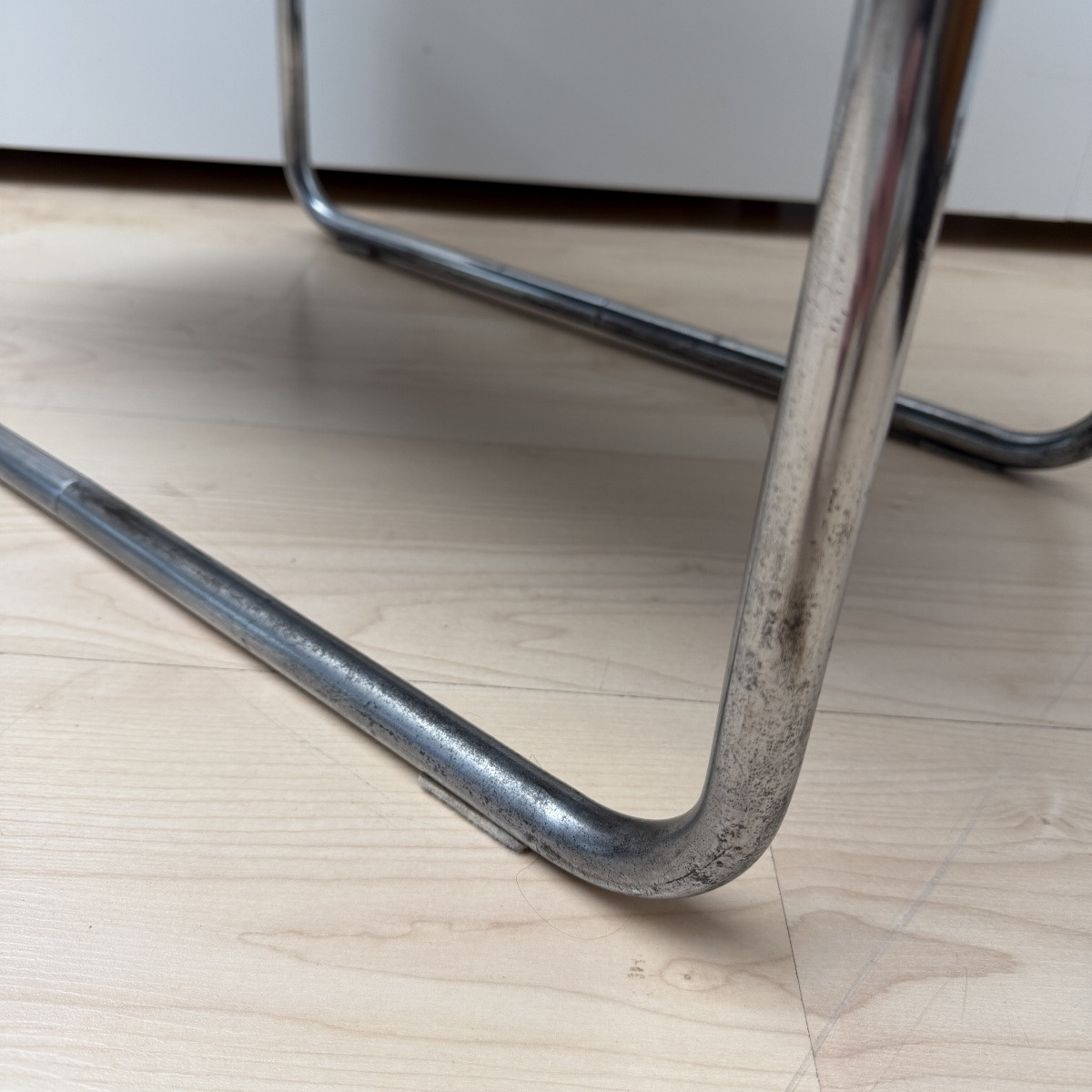 Table d'appoint en tube d'acier de Mauser Werke, noir et chrome, Allemagne, vers 1950 -photo-1