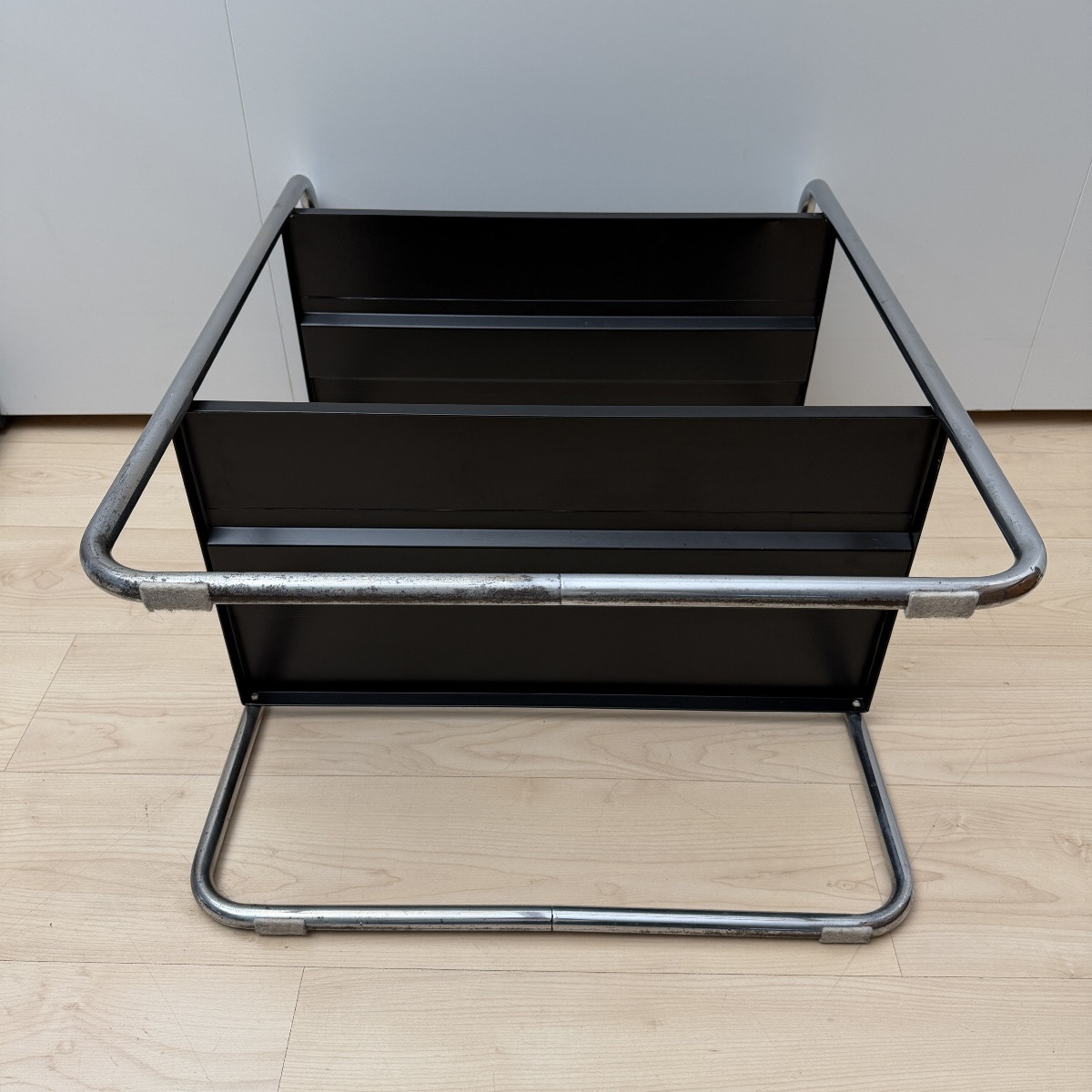Table d'appoint en tube d'acier de Mauser Werke, noir et chrome, Allemagne, vers 1950 -photo-8