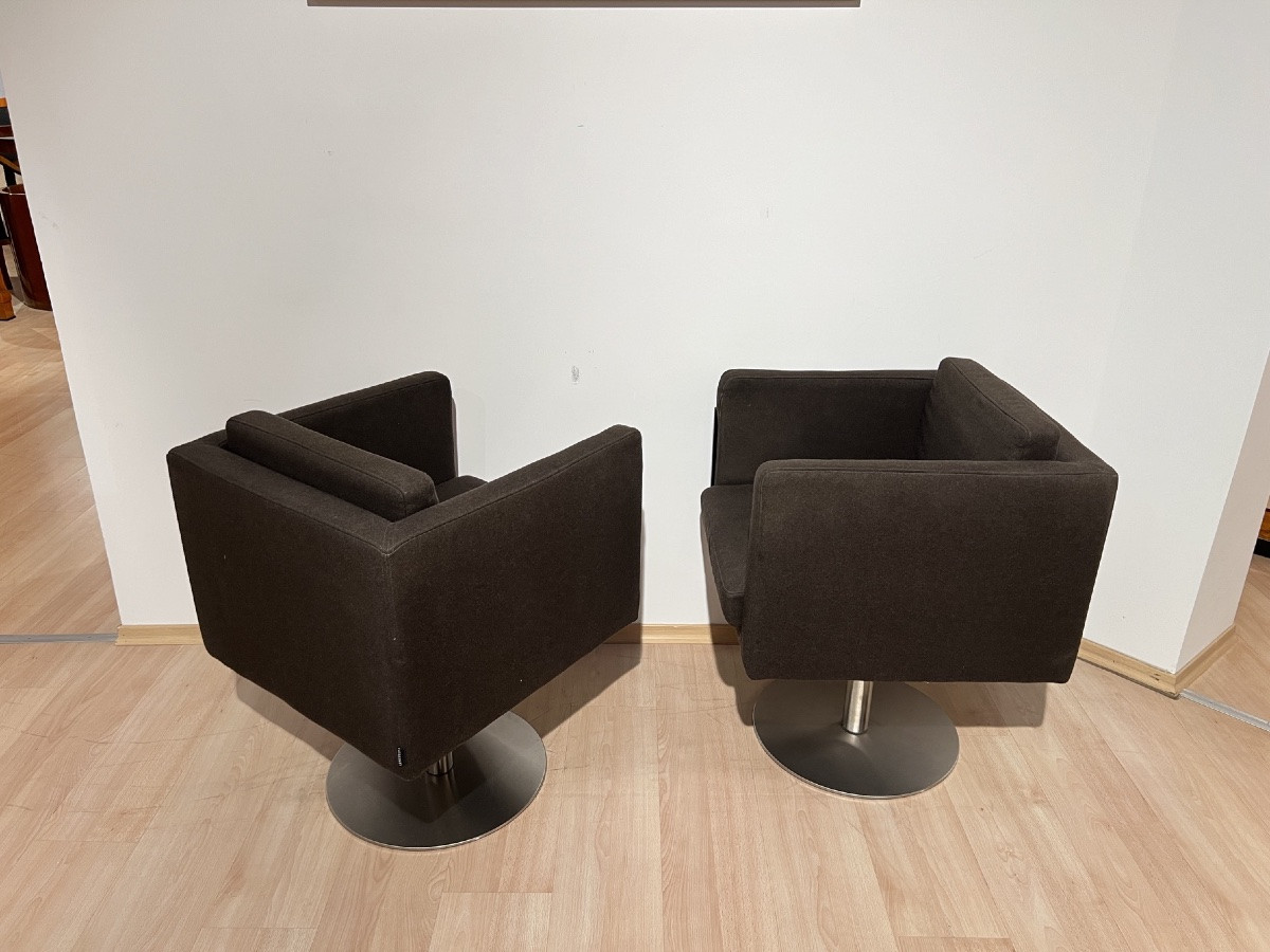 Paire de fauteuils pivotants cubiques de Lensvelt, Pays-Bas Vers 2000-photo-4