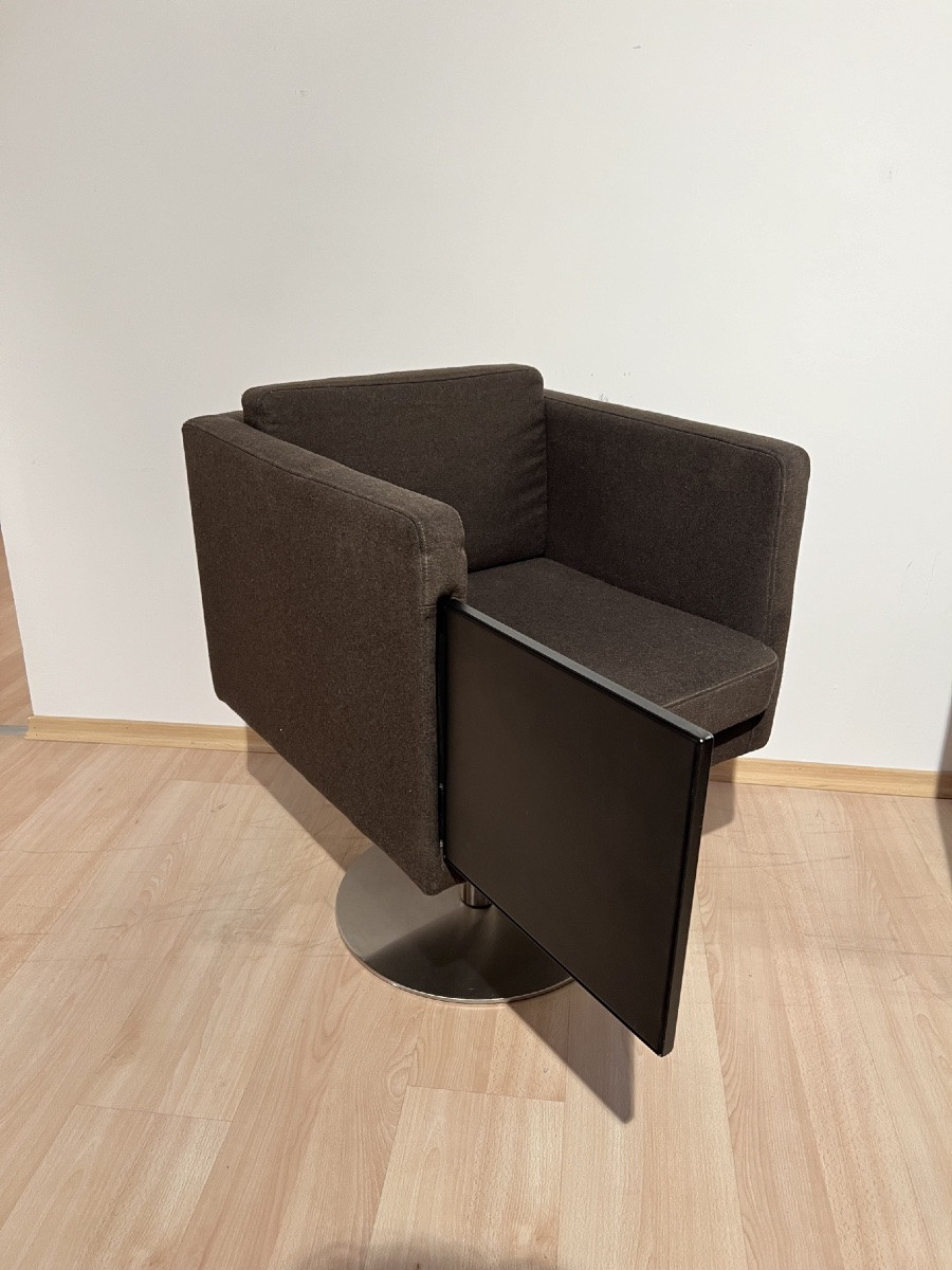 Paire de fauteuils pivotants cubiques de Lensvelt, Pays-Bas Vers 2000-photo-2