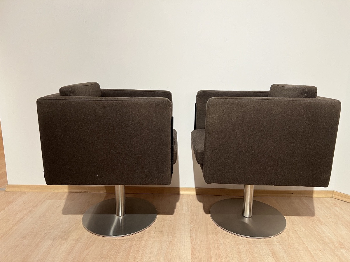Paire de fauteuils pivotants cubiques de Lensvelt, Pays-Bas Vers 2000-photo-6