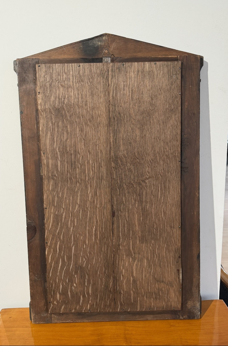 Miroir mural de Biedermeier, placage de noyer, ébénisé, Autriche, vers 1820-photo-8